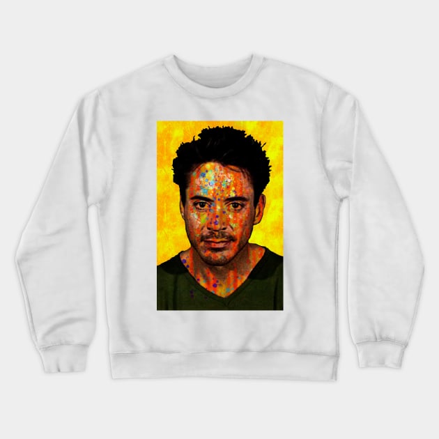 Robert Downey Jr Mugshot Crewneck Sweatshirt by SABREart